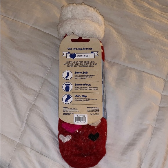 NEW Heart Slipper Socks - Picture 2 of 2